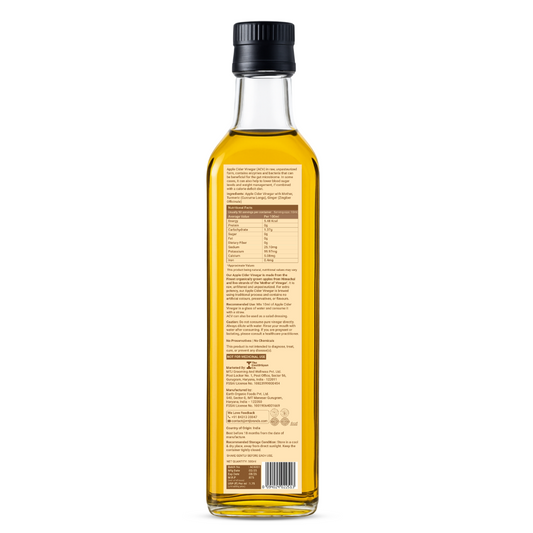 Apple Cider Vinegar with Mother | Organically Grown Apples | Raw, Unpasteurized & Unfiltered | 500ml