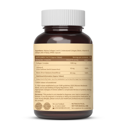 Collagen Type I, II, and III | Biotin + Vitamin E