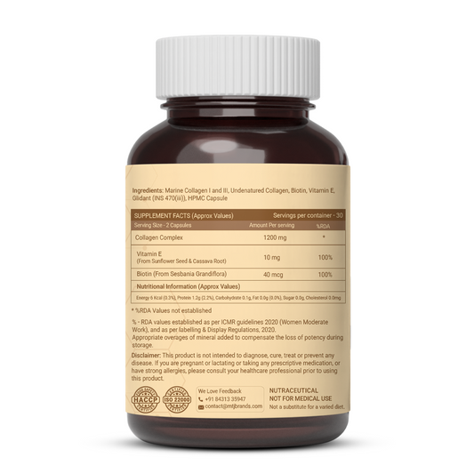 Collagen Type I, II, and III | Biotin + Vitamin E