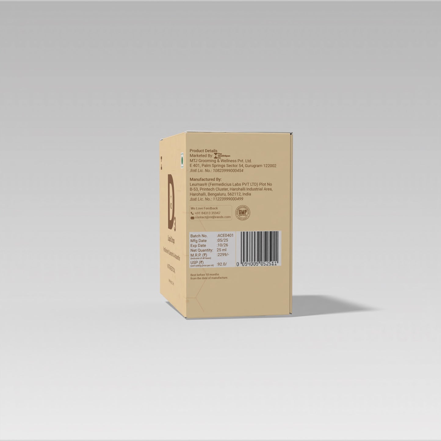 Vegan Vitamin D3+K2 - 25ml
