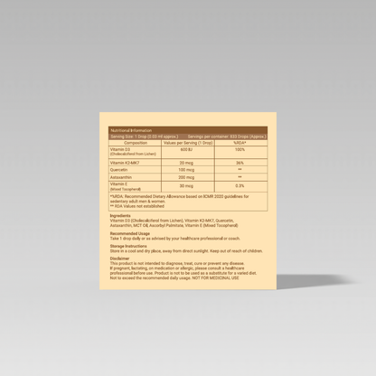 Vegan Vitamin D3+K2 - 25ml