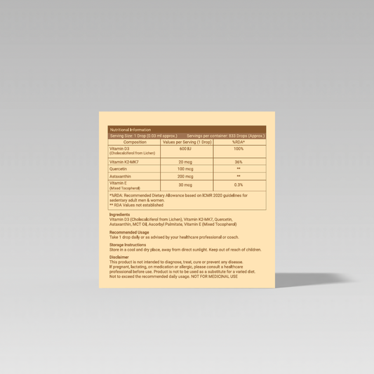 Vegan Vitamin D3+K2 - 25ml