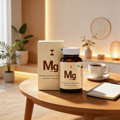 100% Magnesium Glycinate For High Absorption | Get Restful Sleep, Relief From Cramps & Improved Nerve Health